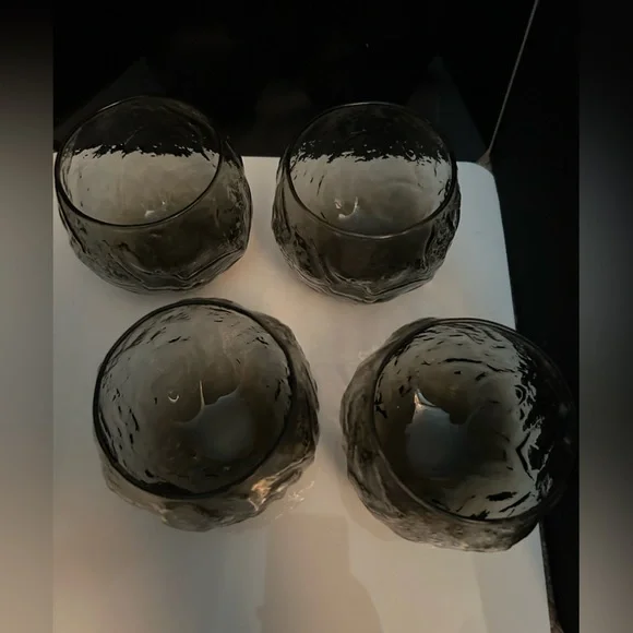 MCM Seneca Driftwood Gray Roly Poly Glasses | Set of 7 - Picture 2 of 4